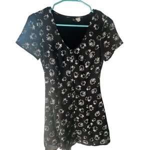 Divided Black and White Floral dress